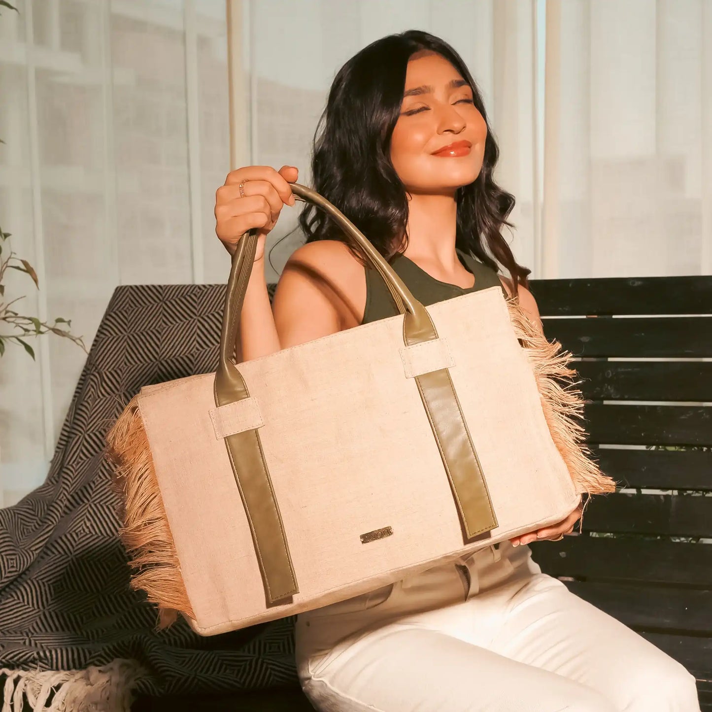 THE OLIVE FRINGE TOTE
