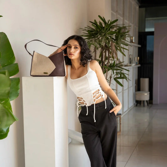DUAL PANEL SHOULDER BAG